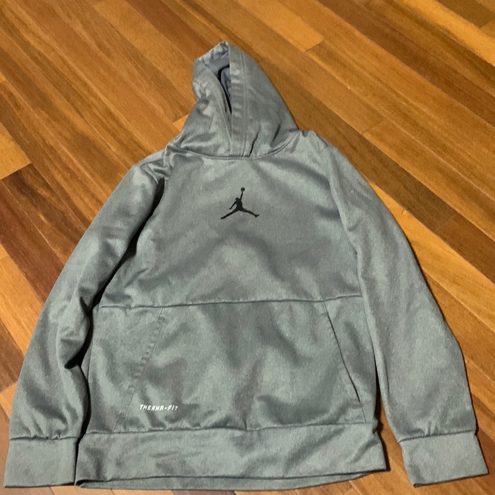 Air Jordan grey hoodie, boys medium